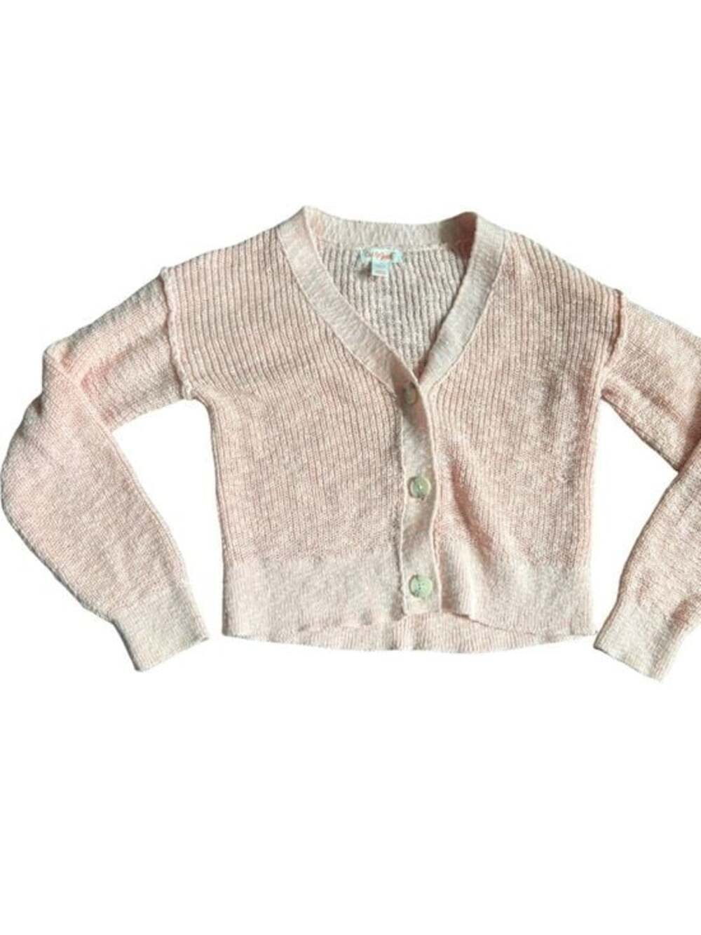 Cat & Jack Girls Cardigan Sweater Pink Lightweight Button Front Size S 6/7